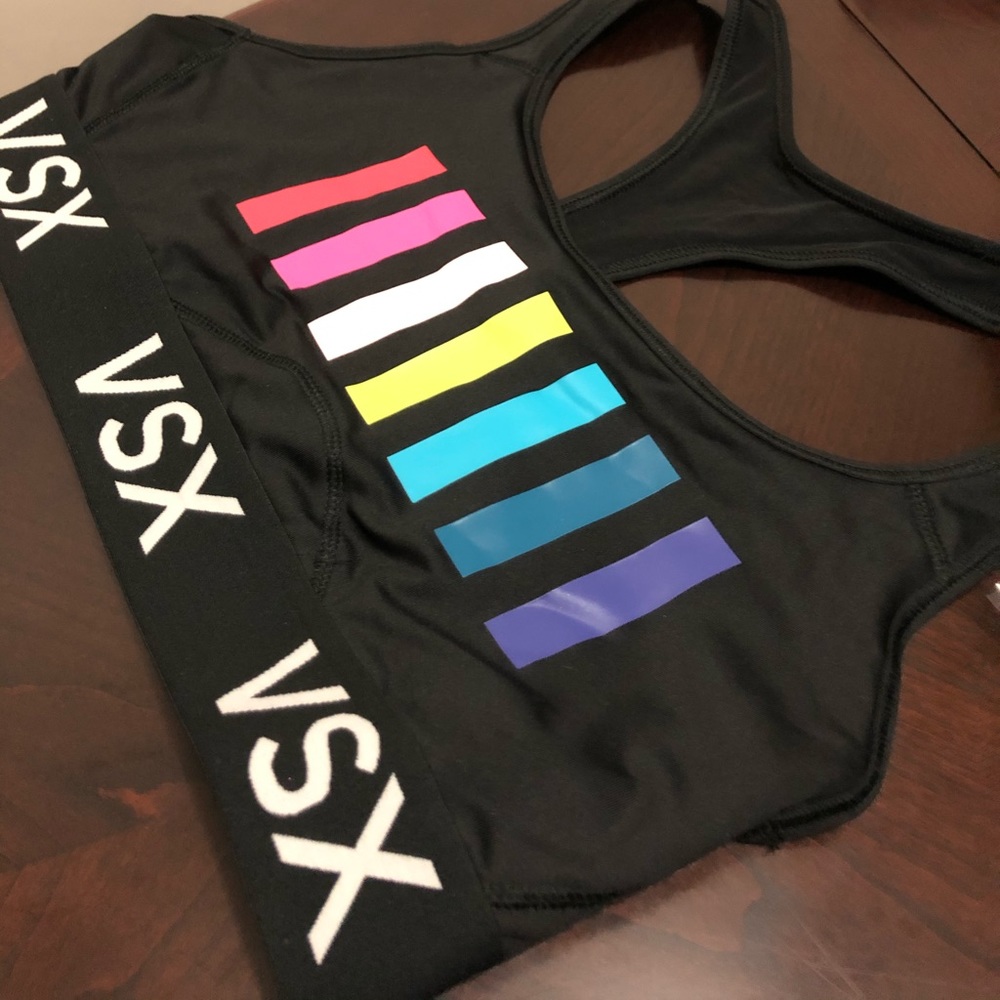 Black/ Mulit-Color Sports Bra